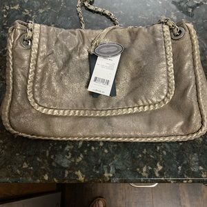 ElieTahari Nina Mid Chain Strap Metallic Bronze Purse/Bag